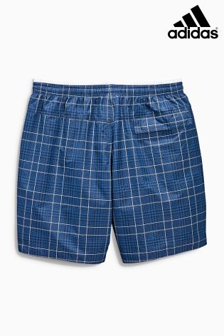 Black adidas Check Swim Short